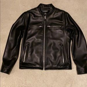 Michael Kors Leather Racer Jacket